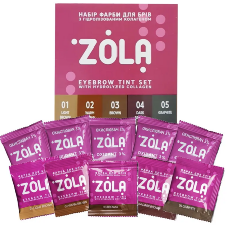 ZOLA - tint met collageen sachet 5x5ml ( 5 kleuren)